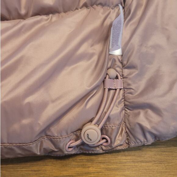 Athleta 800 Fill Down Puffer Vest Pink Women’s Small Removable Hood EUC - Picture 15 of 16